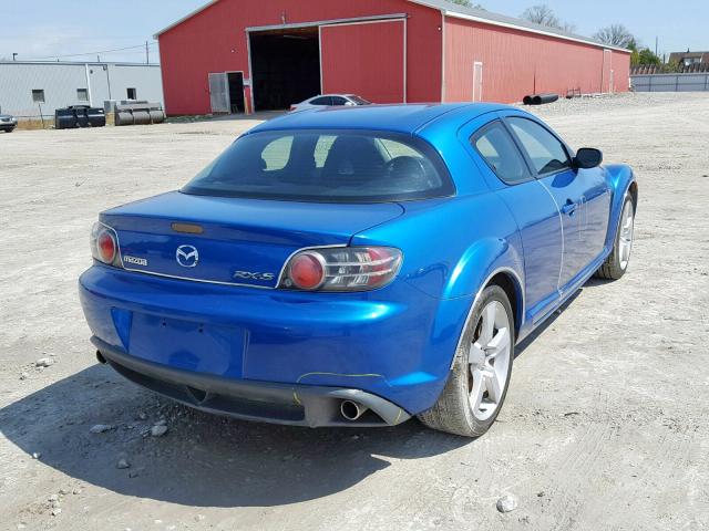 JM1FE17N640122404 - 2004 MAZDA RX8 BLUE photo 4