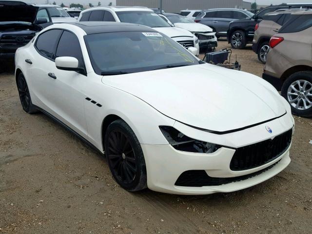 ZAM57XSA9E1113281 - 2014 MASERATI GHIBLI WHITE photo 1