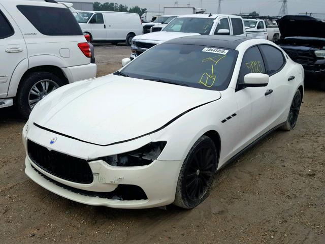 ZAM57XSA9E1113281 - 2014 MASERATI GHIBLI WHITE photo 2