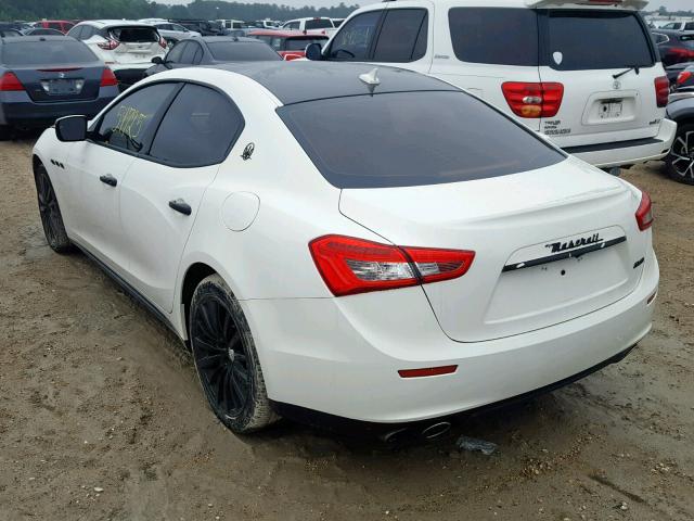 ZAM57XSA9E1113281 - 2014 MASERATI GHIBLI WHITE photo 3