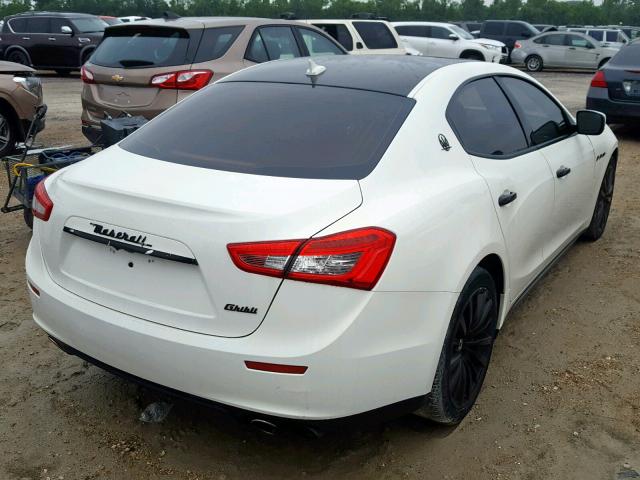 ZAM57XSA9E1113281 - 2014 MASERATI GHIBLI WHITE photo 4