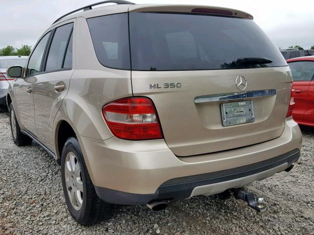 4JGBB86E46A070880 - 2006 MERCEDES-BENZ ML 350 GOLD photo 3