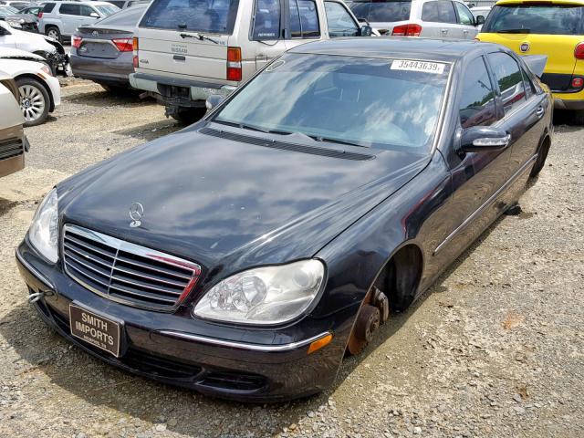 WDBNG75J45A443294 - 2005 MERCEDES-BENZ S 500 BLACK photo 2