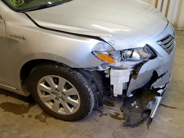 4T1BB46K89U071287 - 2009 TOYOTA CAMRY HYBR SILVER photo 9