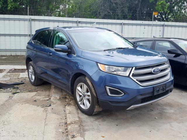 2FMPK3J89JBB51350 - 2018 FORD EDGE SEL BLUE photo 1