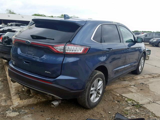 2FMPK3J89JBB51350 - 2018 FORD EDGE SEL BLUE photo 4