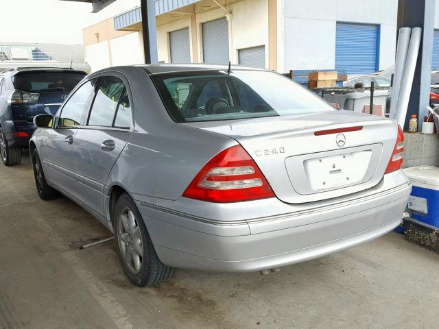 WDBRF61JX2F183244 - 2002 MERCEDES-BENZ C 240 SILVER photo 3