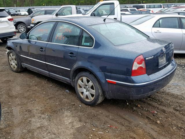 WVWBD63BX5P043014 - 2005 VOLKSWAGEN PASSAT GLS BLUE photo 3