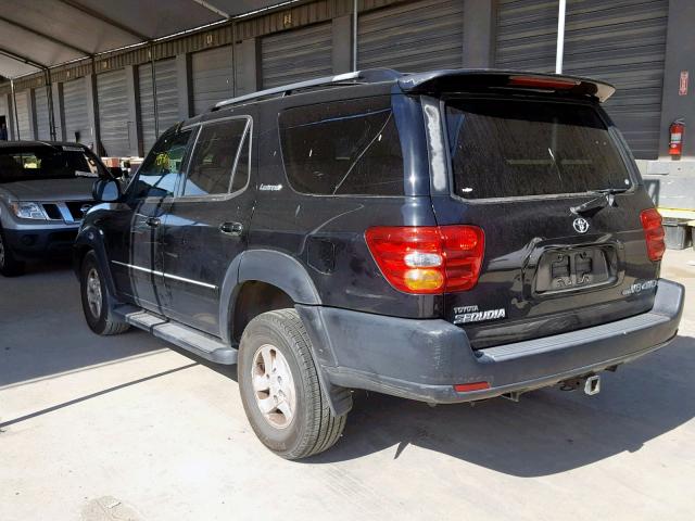 5TDBT48A81S034061 - 2001 TOYOTA SEQUOIA LI BLACK photo 3