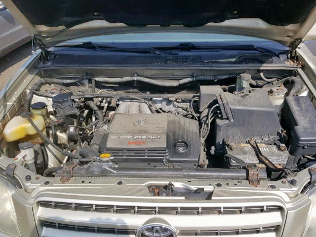 JTEGF21A530099205 - 2003 TOYOTA HIGHLANDER GREEN photo 7