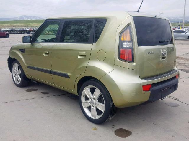 KNDJT2A2XA7177087 - 2010 KIA SOUL GREEN photo 3