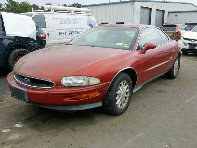 1G4GD2215W4706124 - 1998 BUICK RIVIERA RED photo 2