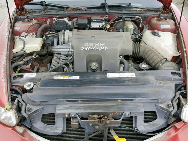 1G4GD2215W4706124 - 1998 BUICK RIVIERA RED photo 7