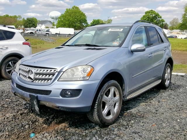 4JGBB86E67A277823 - 2007 MERCEDES-BENZ ML 350 BLUE photo 2