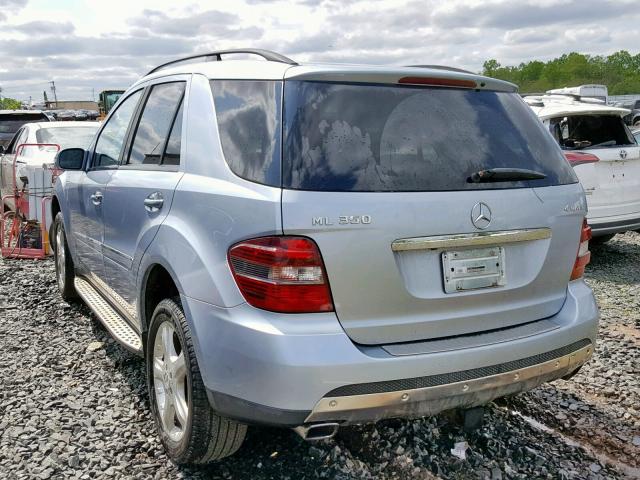 4JGBB86E67A277823 - 2007 MERCEDES-BENZ ML 350 BLUE photo 3