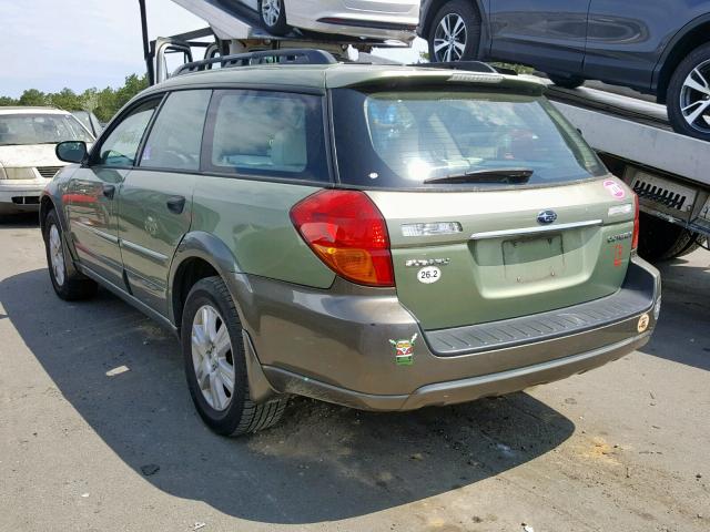 4S4BP61C357384690 - 2005 SUBARU LEGACY OUT GREEN photo 3