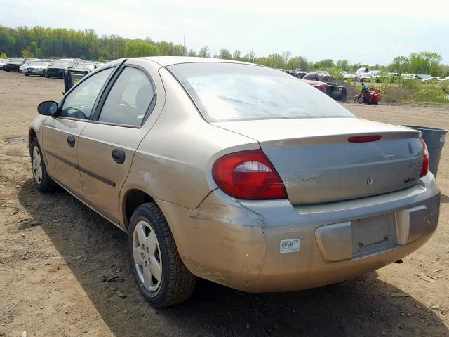 1B3ES26C13D180987 - 2003 DODGE NEON SE TAN photo 3