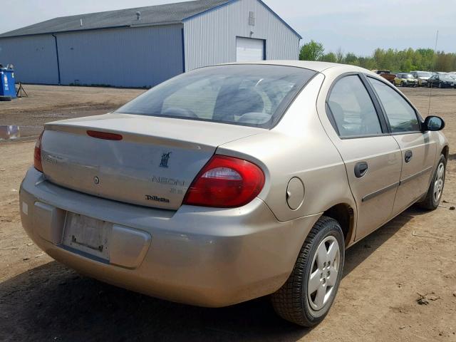 1B3ES26C13D180987 - 2003 DODGE NEON SE TAN photo 4