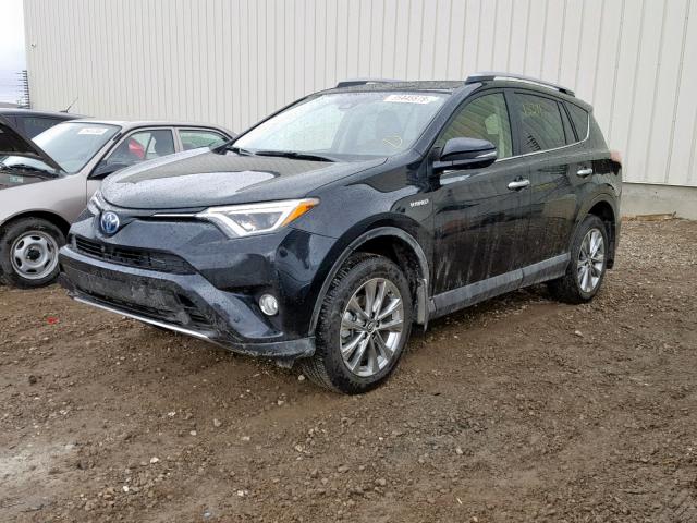 JTMDJREV0JD165922 - 2018 TOYOTA RAV4 HV LI BLACK photo 2