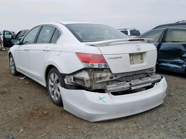 1HGCP268X9A008276 - 2009 HONDA ACCORD EXL WHITE photo 3