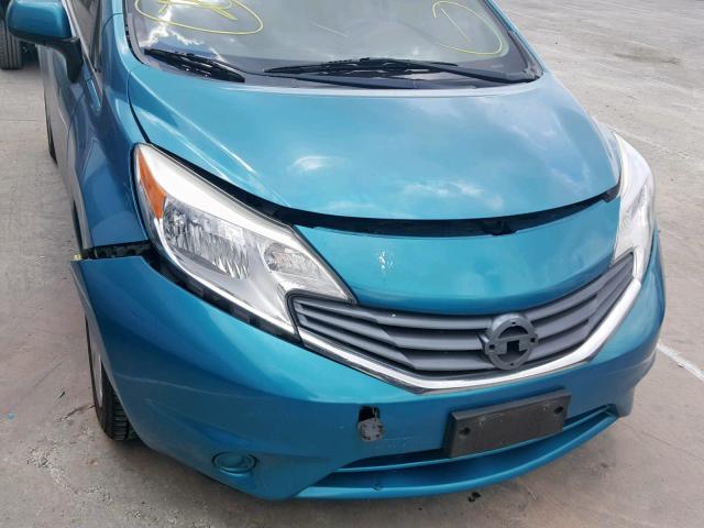 3N1CE2CP6EL385984 - 2014 NISSAN VERSA BLUE photo 9