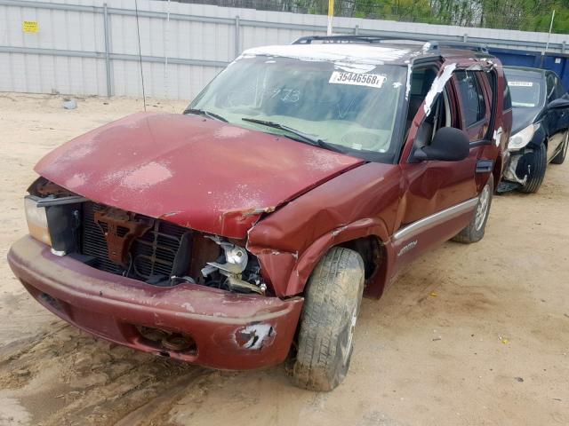 1GKDT13W4W2534439 - 1998 GMC JIMMY RED photo 2