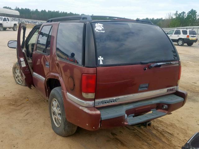 1GKDT13W4W2534439 - 1998 GMC JIMMY RED photo 3