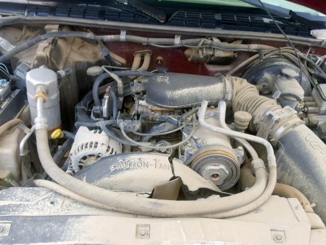 1GKDT13W4W2534439 - 1998 GMC JIMMY RED photo 7