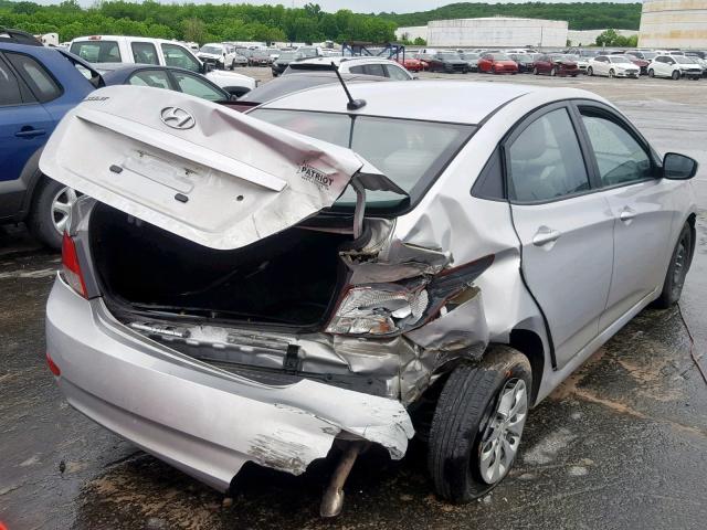 KMHCT4AE7GU046168 - 2016 HYUNDAI ACCENT SE SILVER photo 4