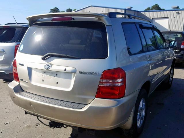 JTEHF21A720095658 - 2002 TOYOTA HIGHLANDER GOLD photo 4