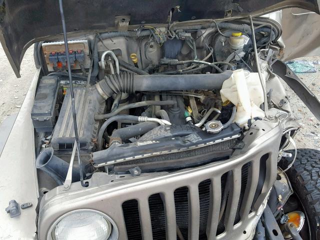 1J4FA44S95P385481 - 2005 JEEP WRANGLER / TAN photo 7