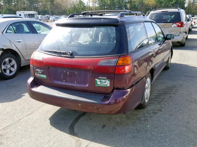 4S3BH6352Y7313548 - 2000 SUBARU LEGACY L MAROON photo 4