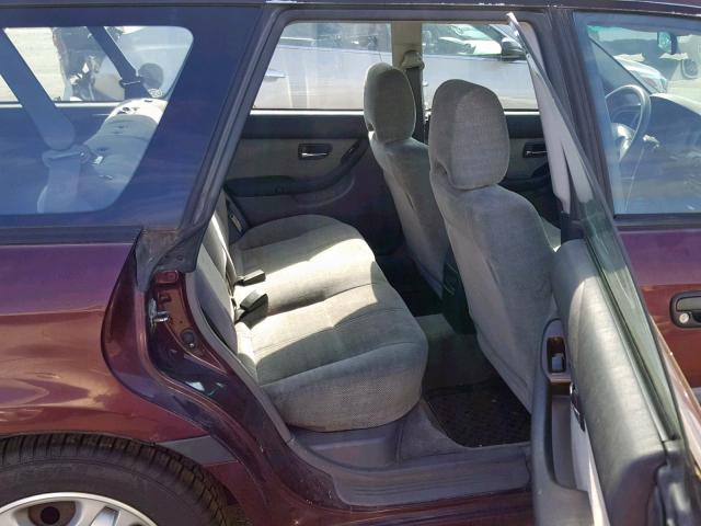 4S3BH6352Y7313548 - 2000 SUBARU LEGACY L MAROON photo 6