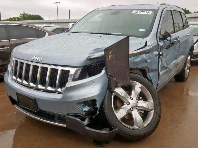 1C4RJEBGXDC573987 - 2013 JEEP GRAND CHER BLUE photo 2