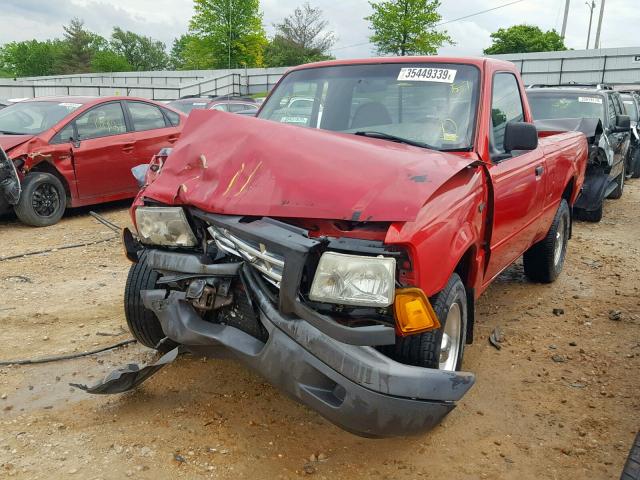 1FTYR10D63PA08472 - 2003 FORD RANGER RED photo 2