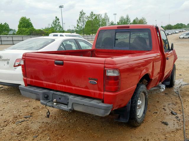 1FTYR10D63PA08472 - 2003 FORD RANGER RED photo 4