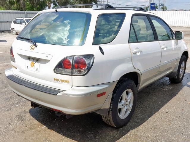 JTJHF10U830298728 - 2003 LEXUS RX 300 WHITE photo 4