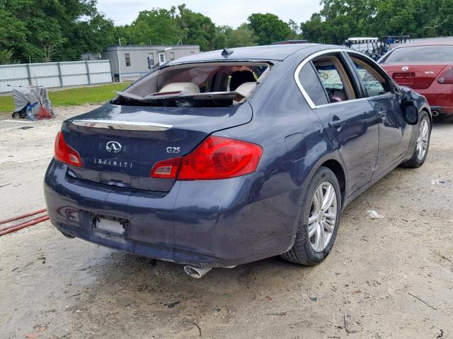 JN1DV6AP7BM601406 - 2011 INFINITI G25 BASE BLUE photo 4