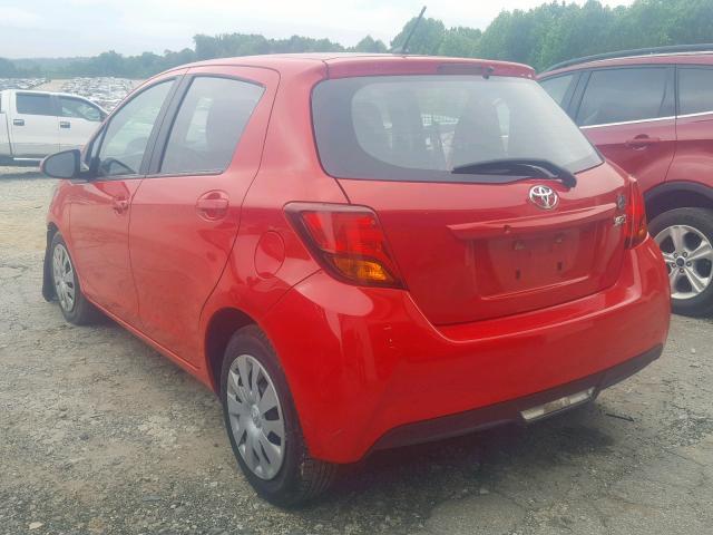 VNKKTUD36GA066592 - 2016 TOYOTA YARIS L RED photo 3