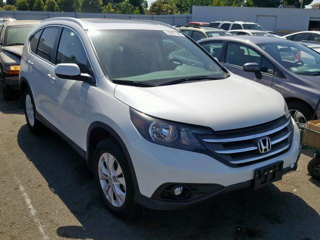 5J6RM3H72EL033354 - 2014 HONDA CR-V EXL WHITE photo 1