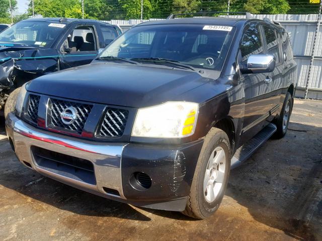 5N1AA08A44N718900 - 2004 NISSAN ARMADA SE BLACK photo 2