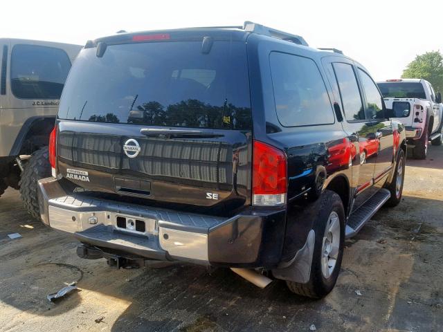 5N1AA08A44N718900 - 2004 NISSAN ARMADA SE BLACK photo 4