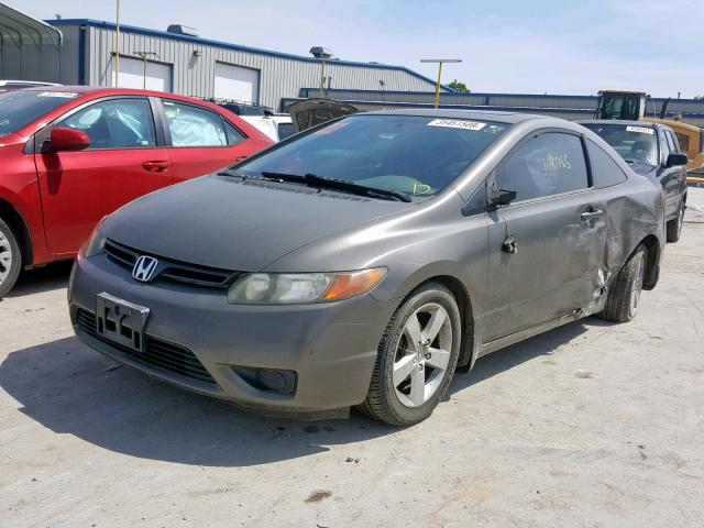 2HGFG12887H520985 - 2007 HONDA CIVIC EX GRAY photo 2