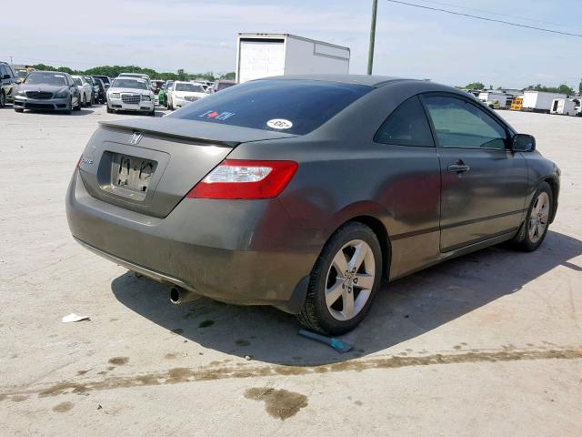 2HGFG12887H520985 - 2007 HONDA CIVIC EX GRAY photo 4