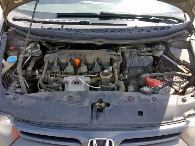 2HGFG12887H520985 - 2007 HONDA CIVIC EX GRAY photo 7