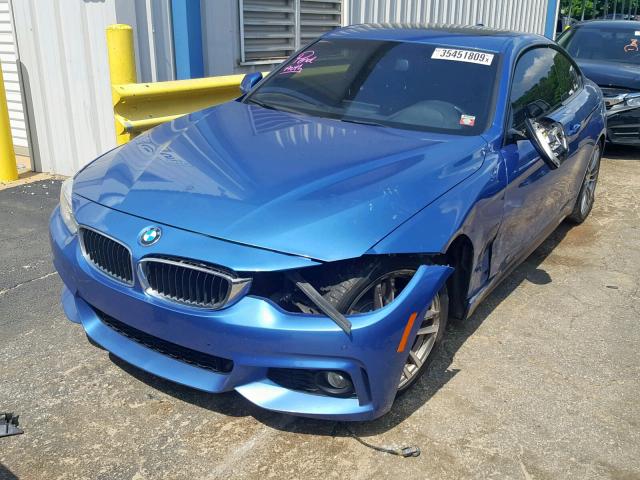 WBA3N7C52GK226311 - 2016 BMW 428 I BLUE photo 2