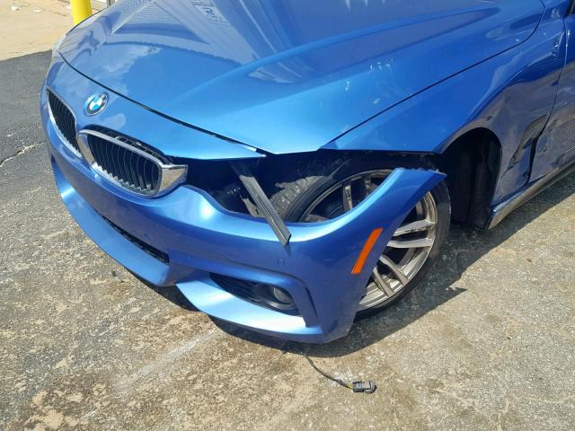 WBA3N7C52GK226311 - 2016 BMW 428 I BLUE photo 9