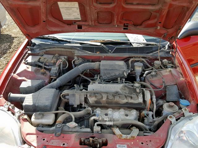 1HGEJ6160TL803338 - 1996 HONDA CIVIC DX RED photo 7