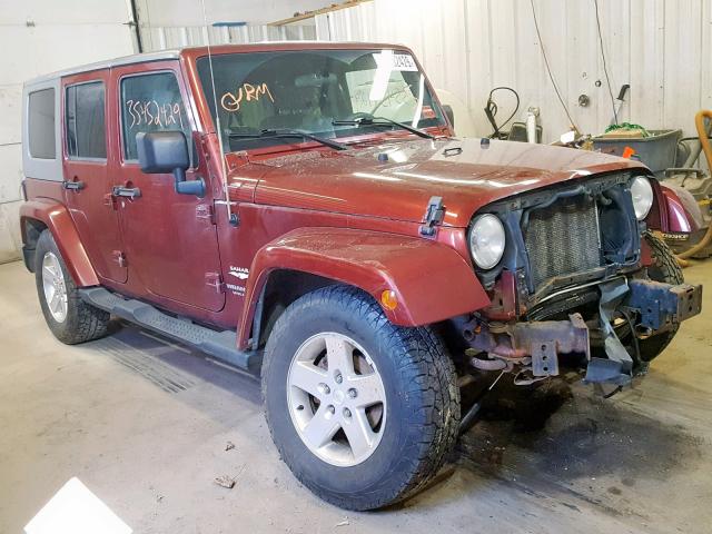 1J8GA59187L122028 - 2007 JEEP WRANGLER S MAROON photo 1