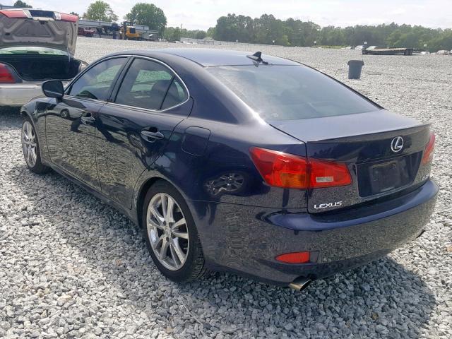 JTHBK262975042573 - 2007 LEXUS IS 250 BLUE photo 3